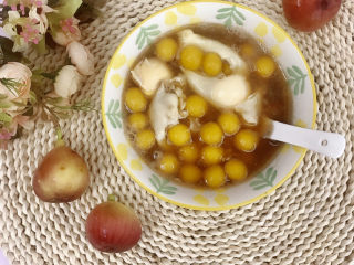 17、南瓜小圆子,装入碗中，开吃