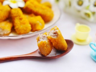 15、喜庆又好吃的黄金芋头酥,一口一个停车下来～