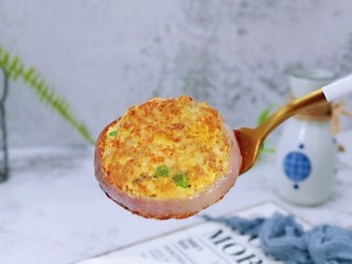 12、洋葱圈鸡蛋肉糜饼,我要开动喽~