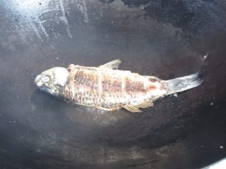 8、鲫鱼豆腐汤,中火煎至两面金黄。