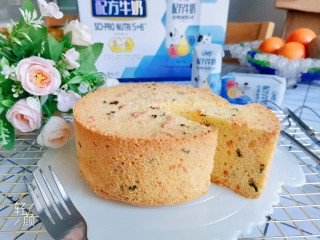 20、香葱肉松戚风蛋糕（6寸圆模）,成品图！