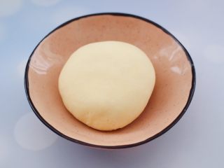 3、奶香小花朵馒头,和好的面团盖上保鲜膜静置20分钟。