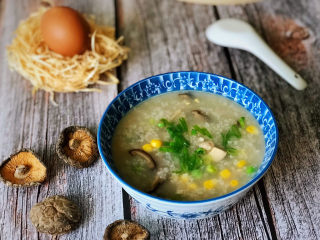 27、香菇滑鸡粥,早餐的一碗香菇滑鸡粥，唤醒你和家人的味蕾，鲜香温暖，元气满满。