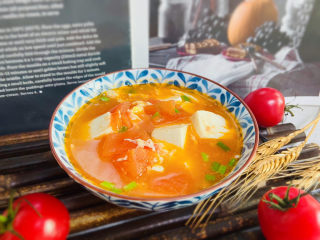 17、番茄豆腐汤,番茄豆腐汤成品图