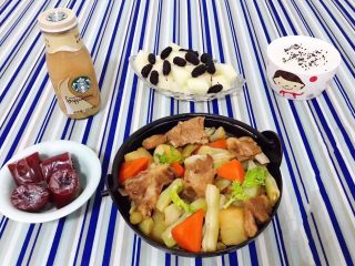 17、排骨时蔬锅,早餐是一天最重要的一餐一定要营养均衡色香味俱全哦