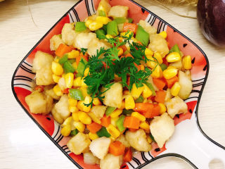 19、五彩龙利鱼,装盘