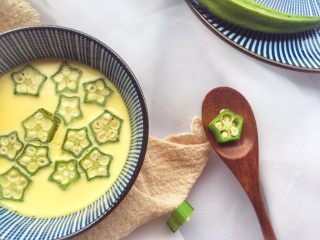 8、宝宝辅食12M➕ 秋葵牛奶蒸蛋羹,成品图