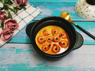 19、辅食计划+虾仁鸡蛋羹,成品图
