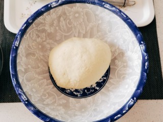 9、山药小饼,添加适量温水，和成面团，饧发20分钟。