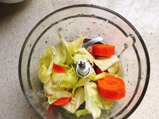 3、蔬菜肉松饭团,放入东菱绞肉机