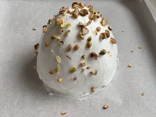 9、无油蛋白舒芙蕾,撒上坚果碎