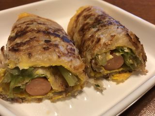 15、手抓饼,准备开吃o(≧v≦)o~~好棒