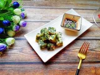 14、菠菜鸡蛋糕,老少皆宜。