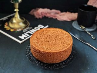 15、不消泡的可可戚风蛋糕,成品图