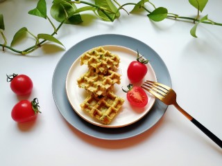 12、华夫鸡蛋饼,颜值爆表。