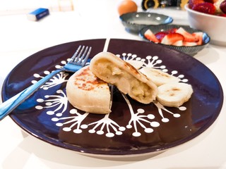 11、香蕉小甜饼,好吃的香蕉小饼出锅。