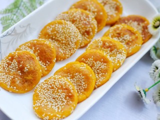 11、奶香南瓜芝麻饼,非常好吃。