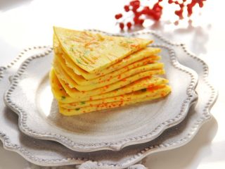 14、胡萝卜虾皮鸡蛋饼,成品