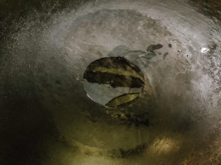 6、茭白木耳炒肉,热油锅，转中火。