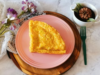 16、胡萝卜鸡蛋饼,搭配牛奶豆浆,开心用早餐。