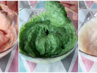 7、多彩小丸子,最后搅拌好的状态，用勺子舀一勺不易滑落的状态