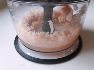 4、茄汁莲藕鸡肉丸子（亲子版）-辅食,搅打成泥