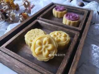 19、绿豆糕,我做了两种。一种加蔓越莓的，一种原味的