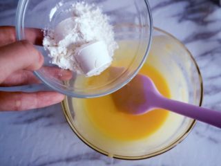 4、宝宝辅食之酸奶松饼（无泡打粉版）,下面我们倒入事先称好的低筋面粉