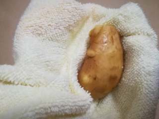 3、简易版猪脚姜,拿干毛巾或者厨房纸擦干表面水分