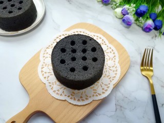 21、蜂窝煤戚风蛋糕,成品。