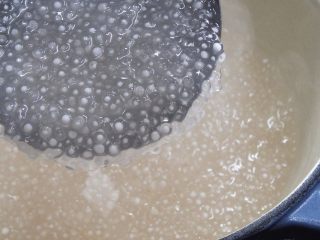 4、【夏季甜品】香港好味–楊枝甘露,3.請煮至米芯最少8成都熟透後熄火蓋鍋蓋,悶25分鐘