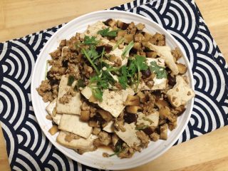 21、香菇肉末豆腐,上桌啦