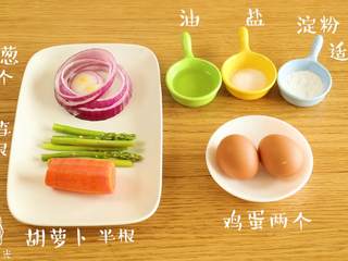 1、洋葱蛋圈12m+,食材准备