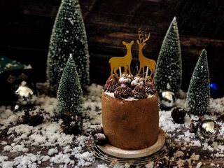 25、圣诞咖啡奶油蛋糕,成品图