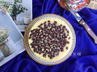 16、蜜红豆小米蒸蛋糕,完成。