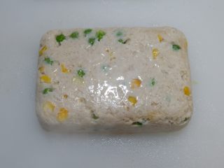 18、多彩莲藕鸡肉糕,立刻倒扣，很轻松的就扣出来了