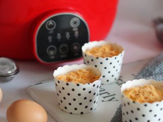 14、肉松蒸蛋糕,这是第二天拍的图，没有回缩