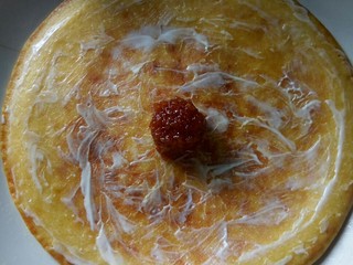 12、果蔬鸡蛋饼  #鸡蛋的花样年华#,点上一团山楂酱。