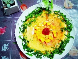 16、果蔬鸡蛋饼  #鸡蛋的花样年华#,美味的果蔬鸡蛋饼。