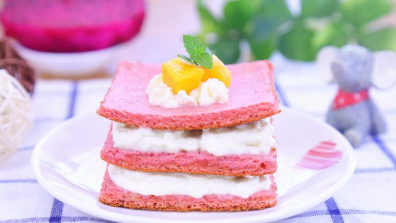 火龙果蛋糕宝宝辅食食谱