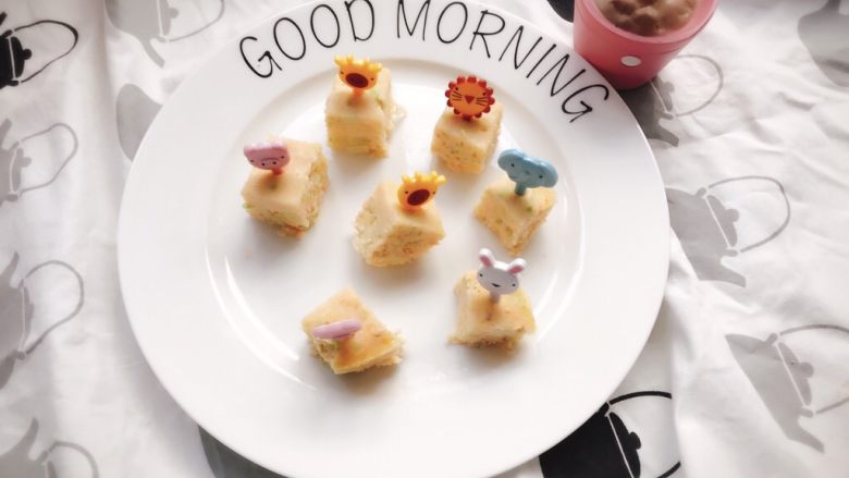 三文鱼蔬菜小方宝宝辅食