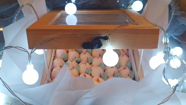 网红木质盒子蛋糕