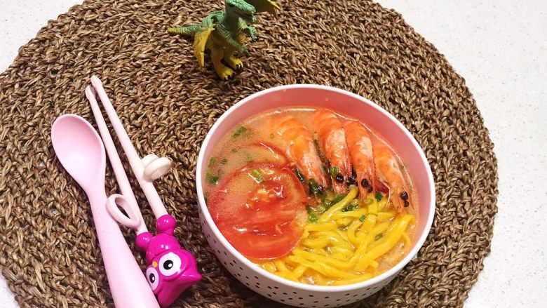 宝宝健康食谱鲜虾番茄南瓜面