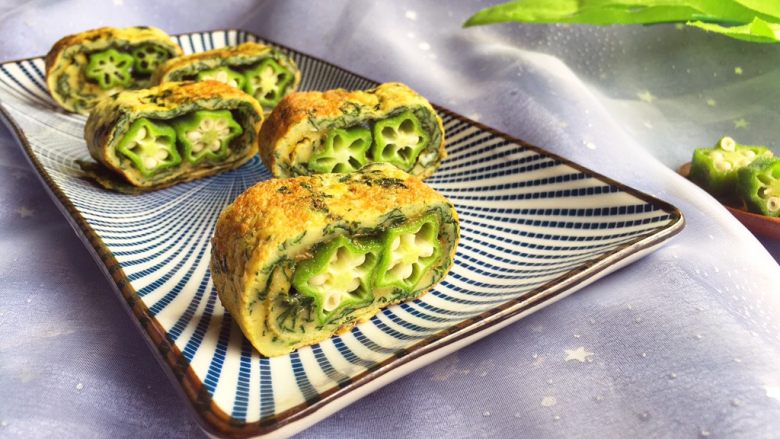 宝宝辅食12M菠菜秋葵厚蛋烧