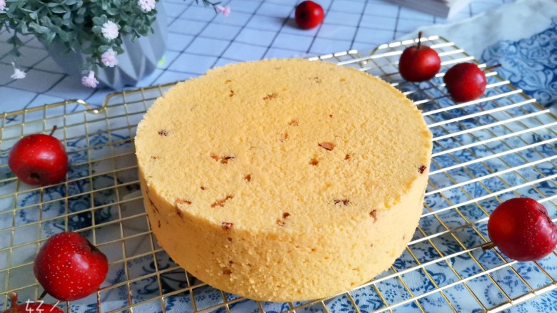 红枣玉米面蒸蛋糕