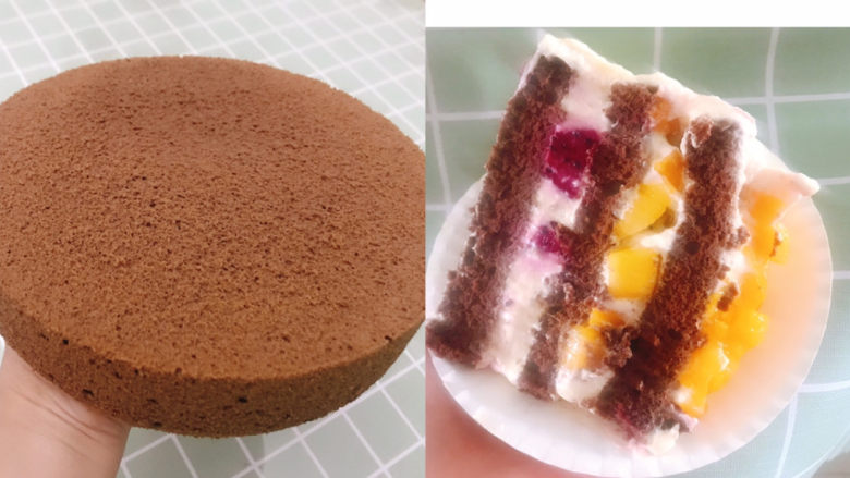 8寸巧克力戚风蛋糕