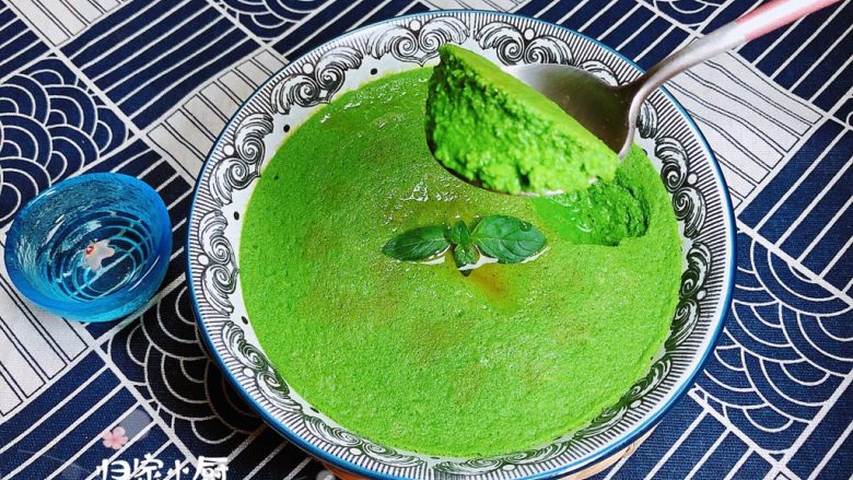 菠菜鸡蛋糕豆浆版