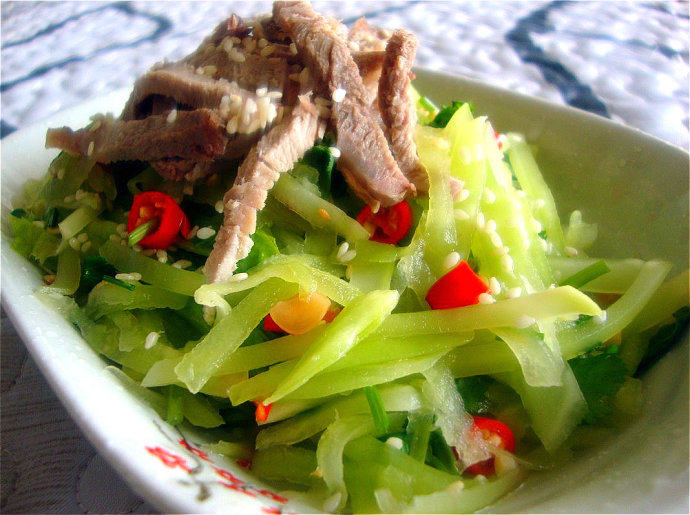 傣族风味菜凉拌莴笋丝