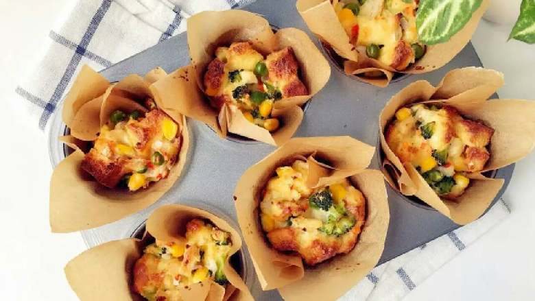 宝宝辅食什锦咸味早餐面包玛芬简单营养又美味18M