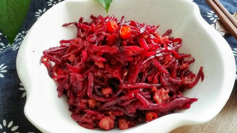 甜菜头炒肉末甜菜头吃法之二